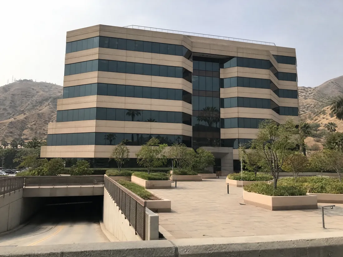 Glendale California office building where commercial radon and vapor intrusion mitigation is installed